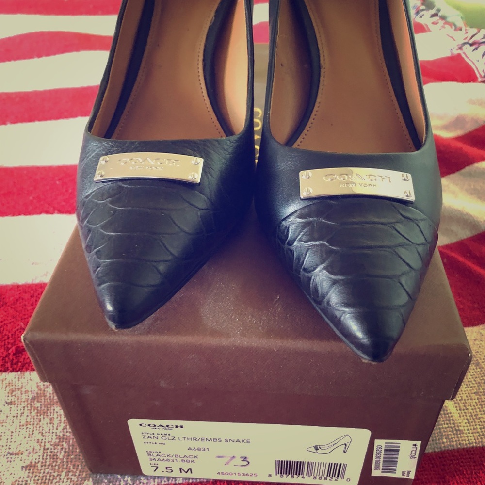 Coach black heels